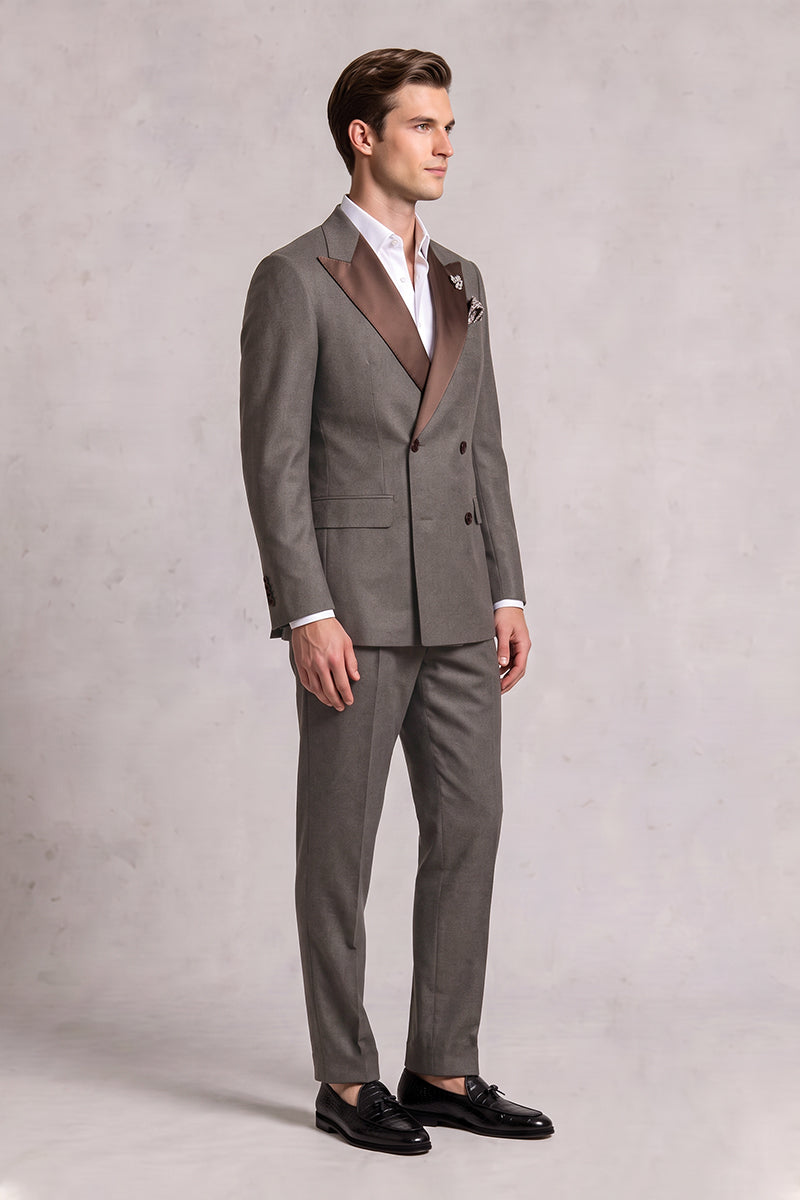 Brown 100% Merino Wool Suits