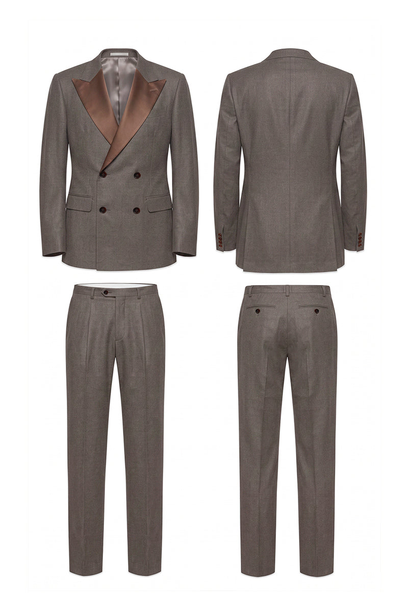 Brown 100% Merino Wool Suits