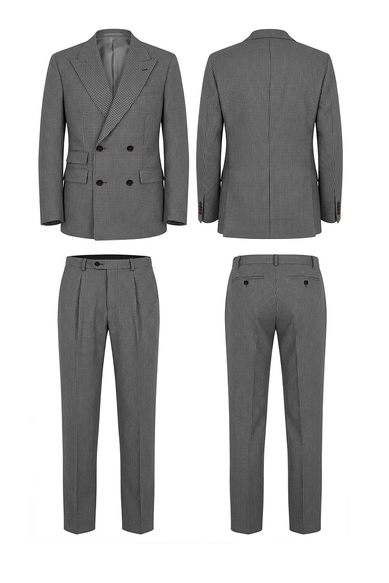 Gray 100% Merino Wool Suits