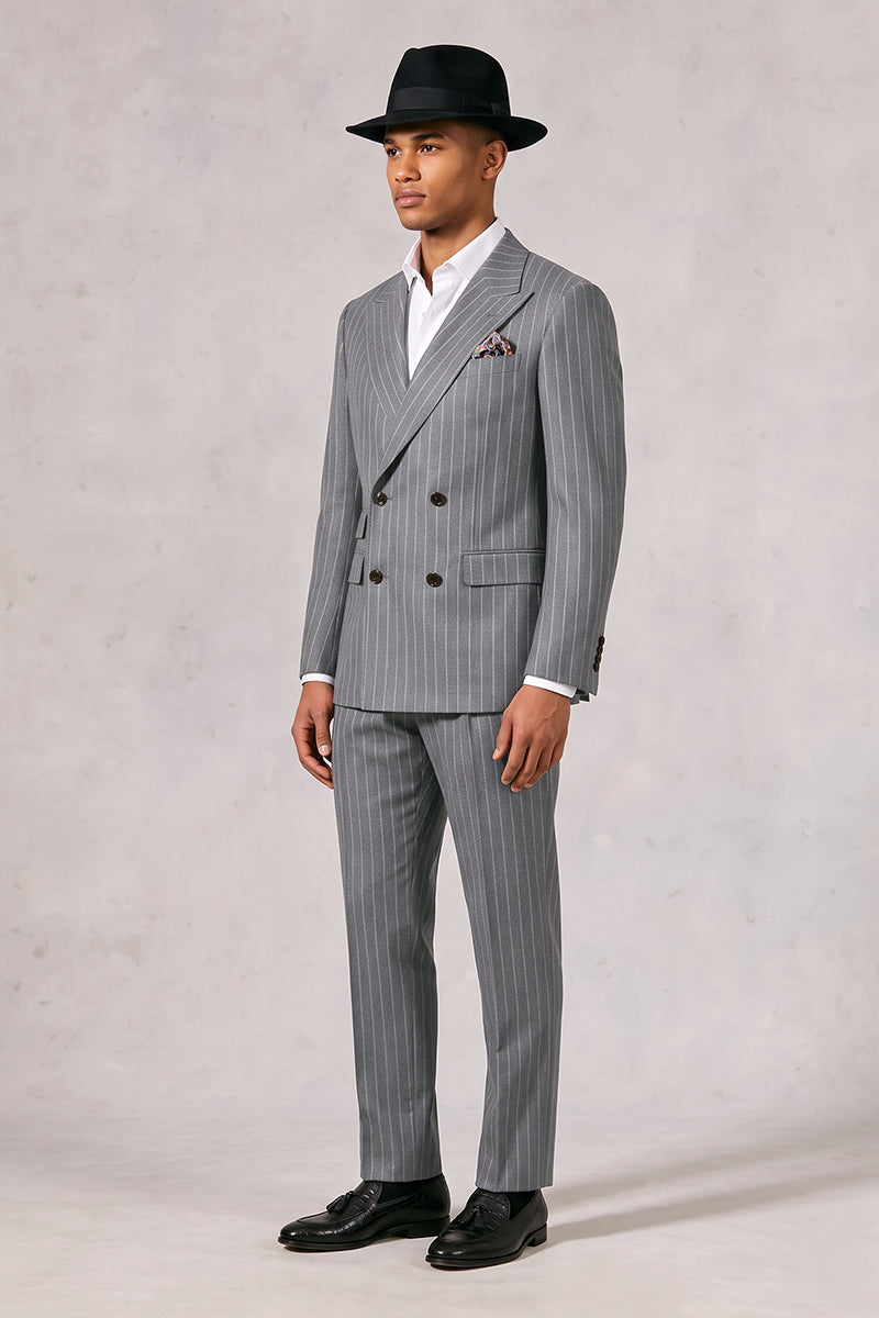 Gray 100% Merino Wool Suits