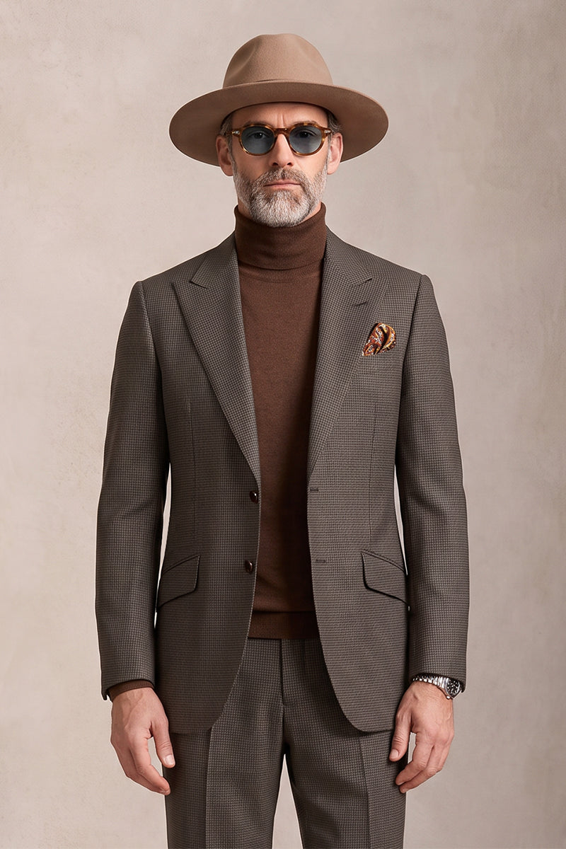 Brown 100% Merino Wool Suits