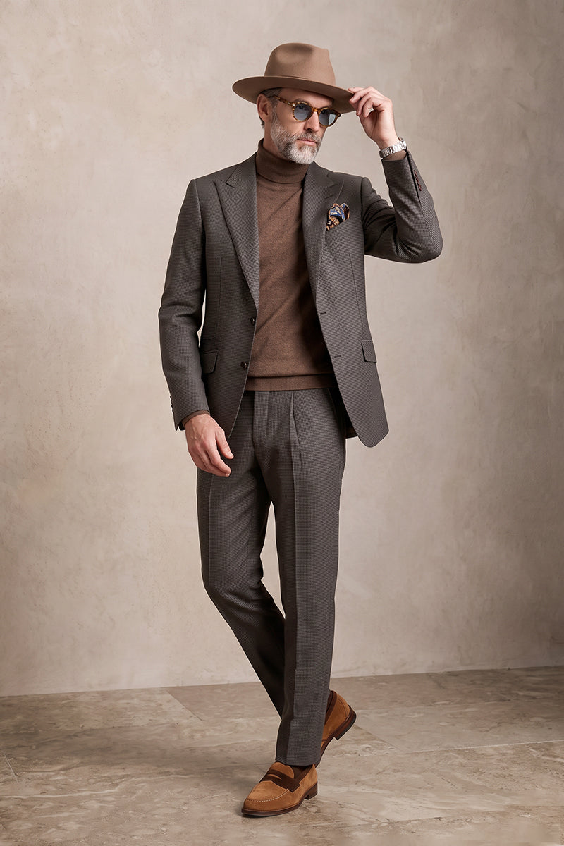 Brown 100% Merino Wool Suits