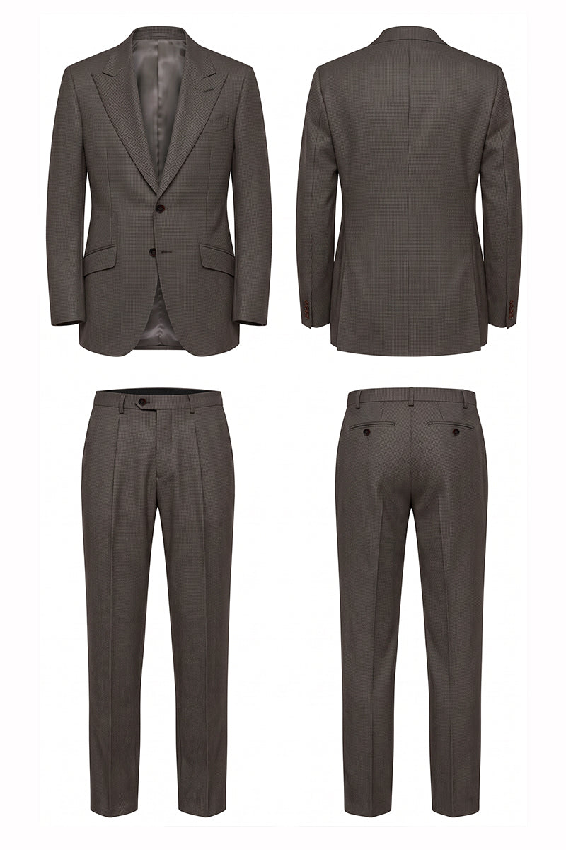 Brown 100% Merino Wool Suits