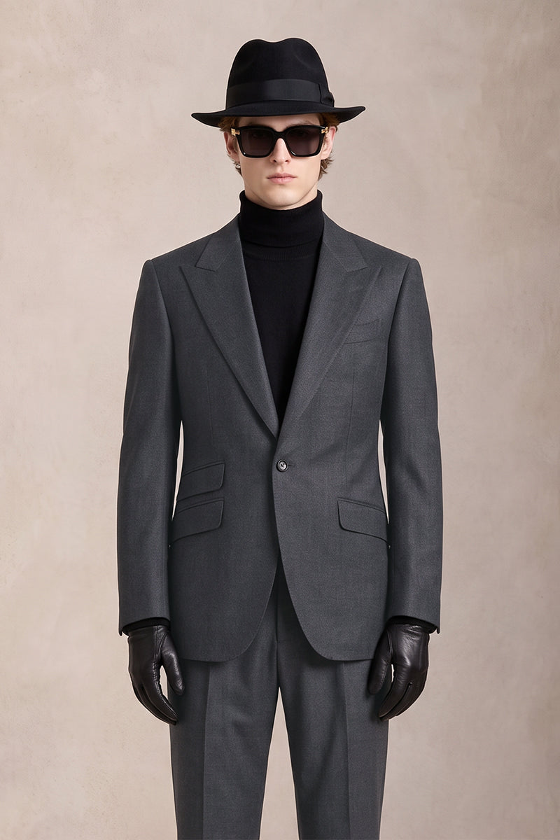Black 70% Merino Wool Suits