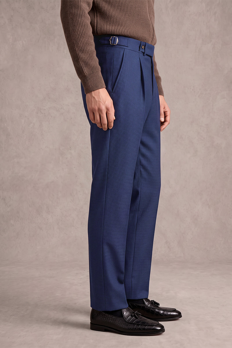 Royal Blue 100% Merino Wool Suit Trousers