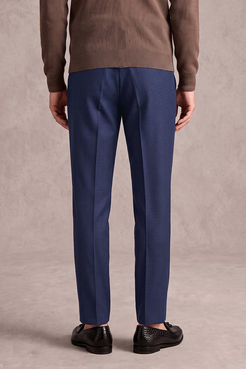 Royal Blue 100% Merino Wool Suit Trousers