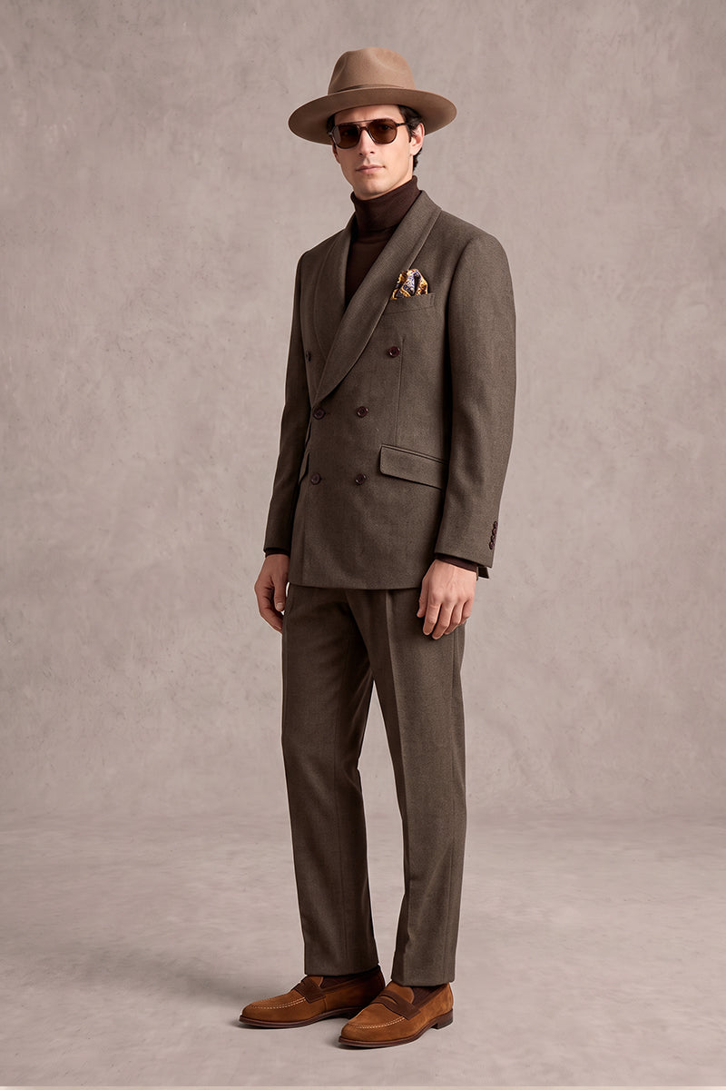 Brown 70% Merino Wool Suits