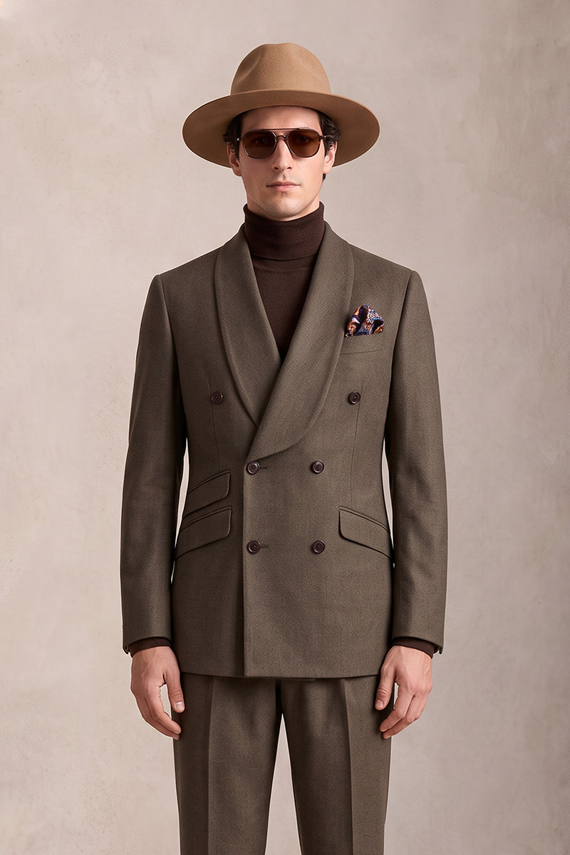 Brown 70% Merino Wool Blazers