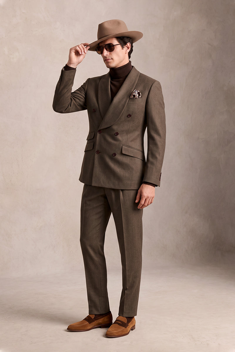 Brown 70% Merino Wool Blazers