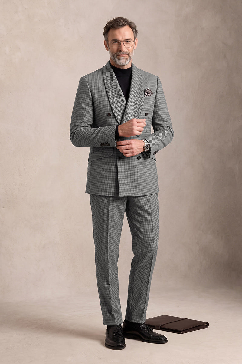 Gray 100% Merino Wool Suits