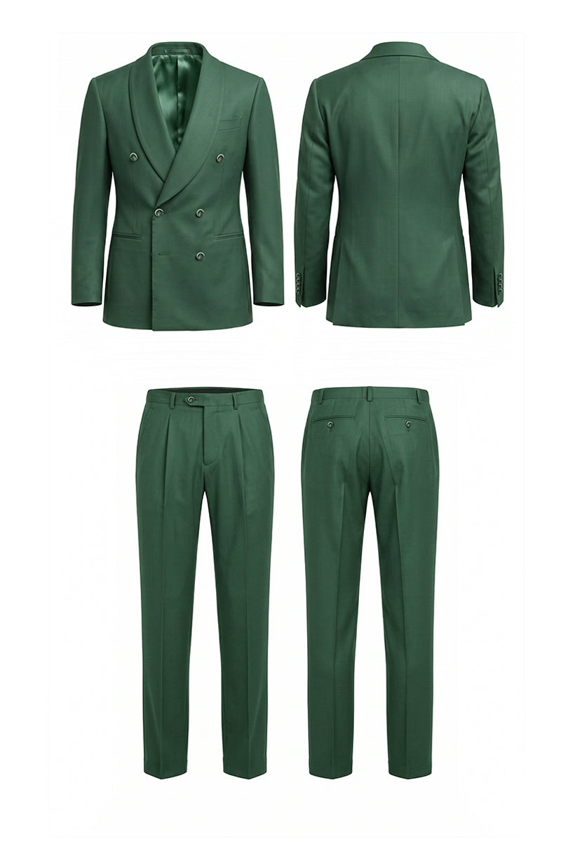 Green 50% Merino Wool Suits
