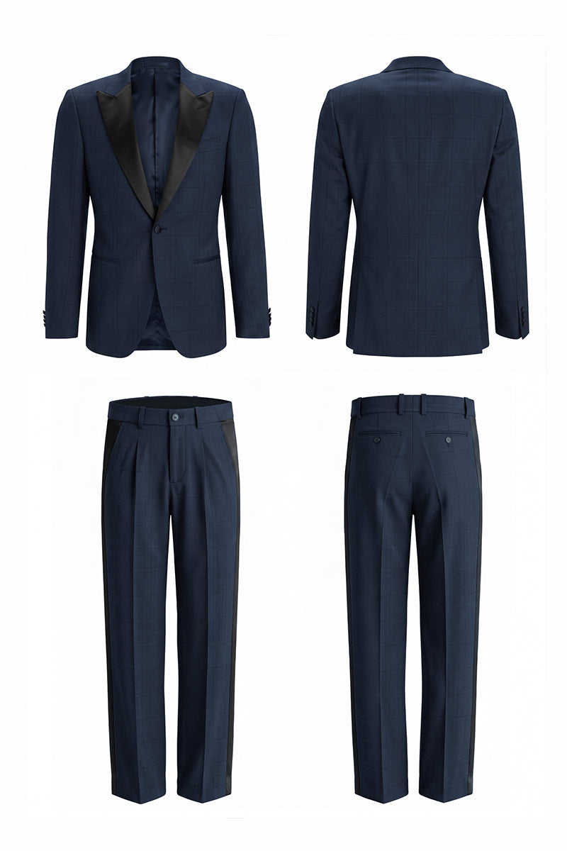 Blue 50% Merino Wool Blazers