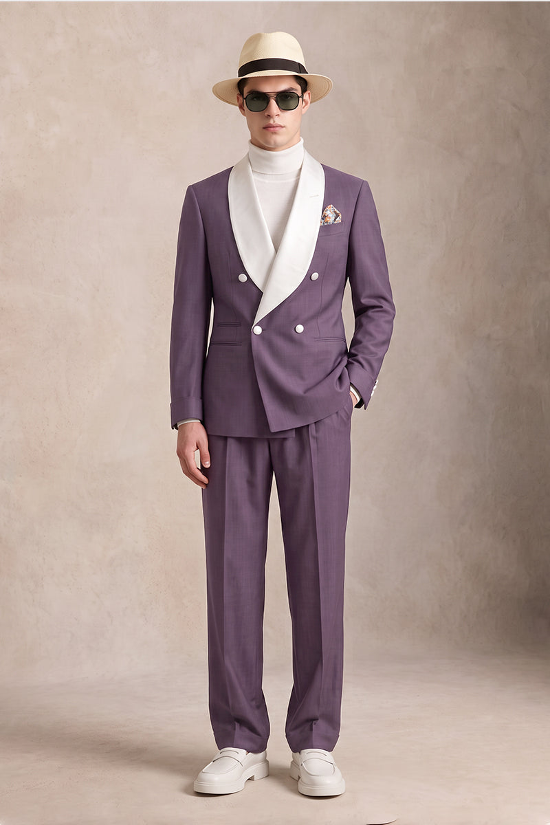 Purple 70% Merino Wool Suits