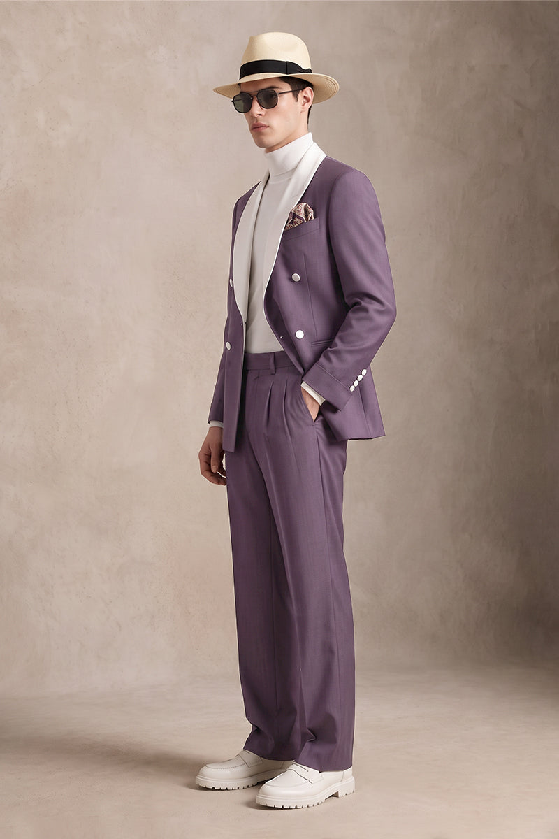 Purple 70% Merino Wool Suits