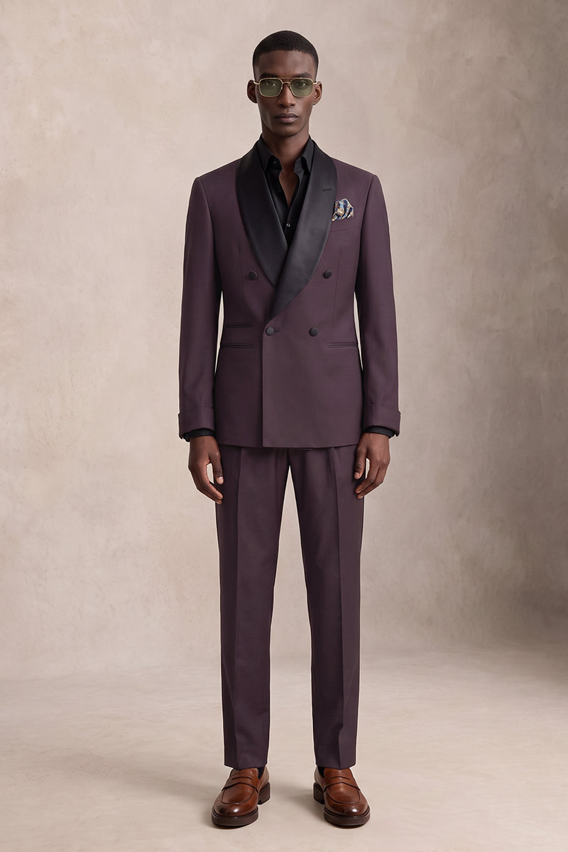 Dark Purple 70% Merino Wool Suits