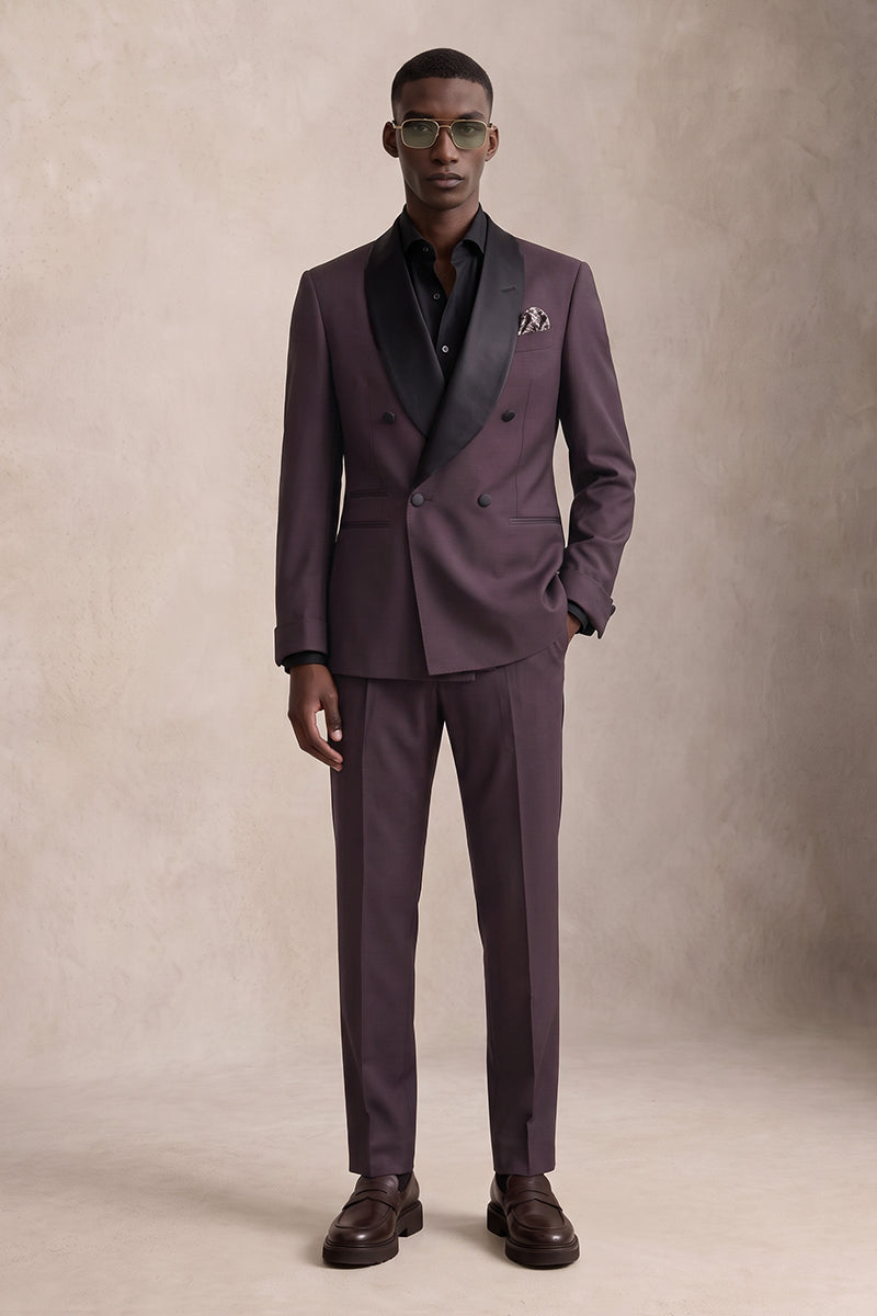Dark Purple 70% Merino Wool Suits