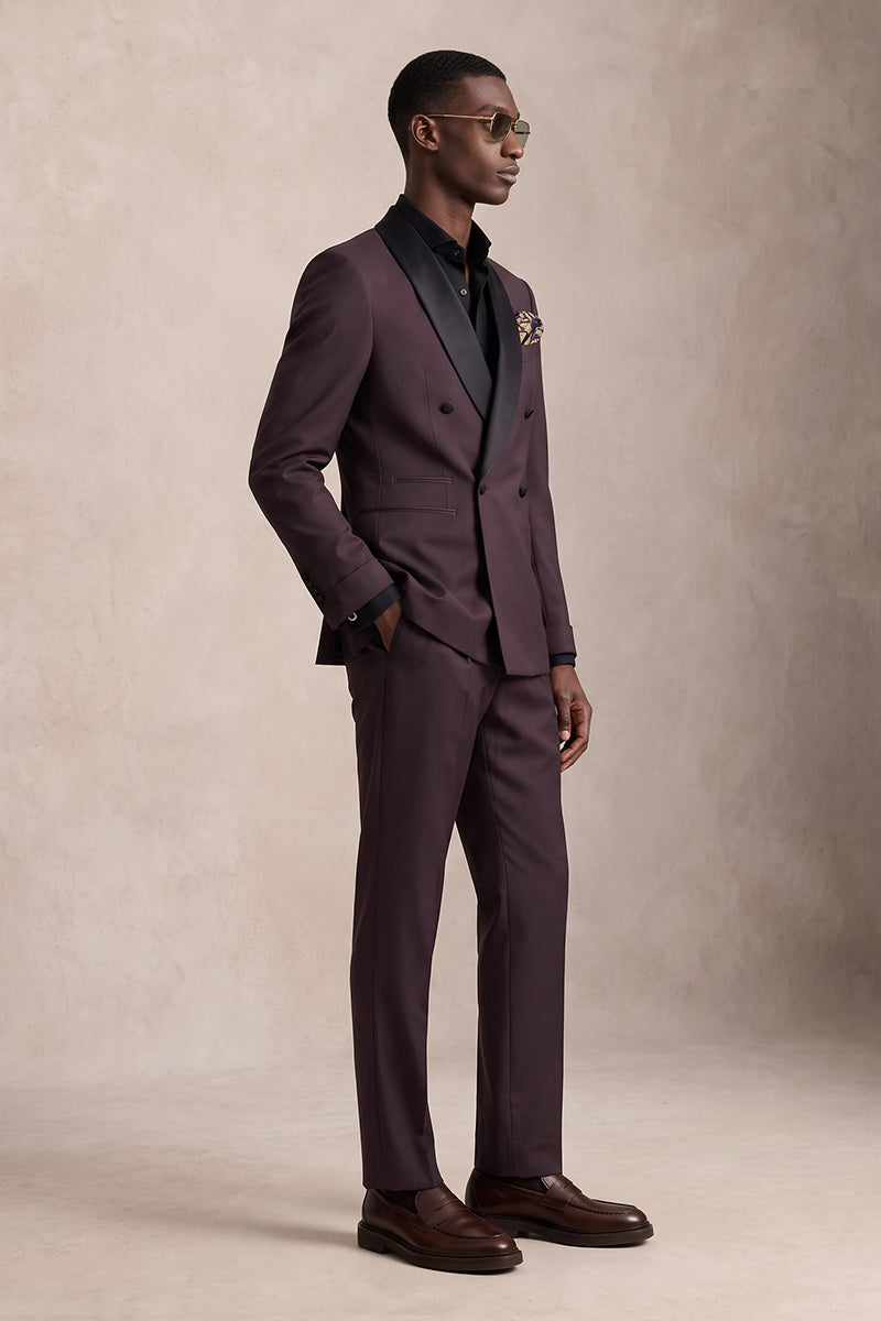 Dark Purple 70% Merino Wool Suits