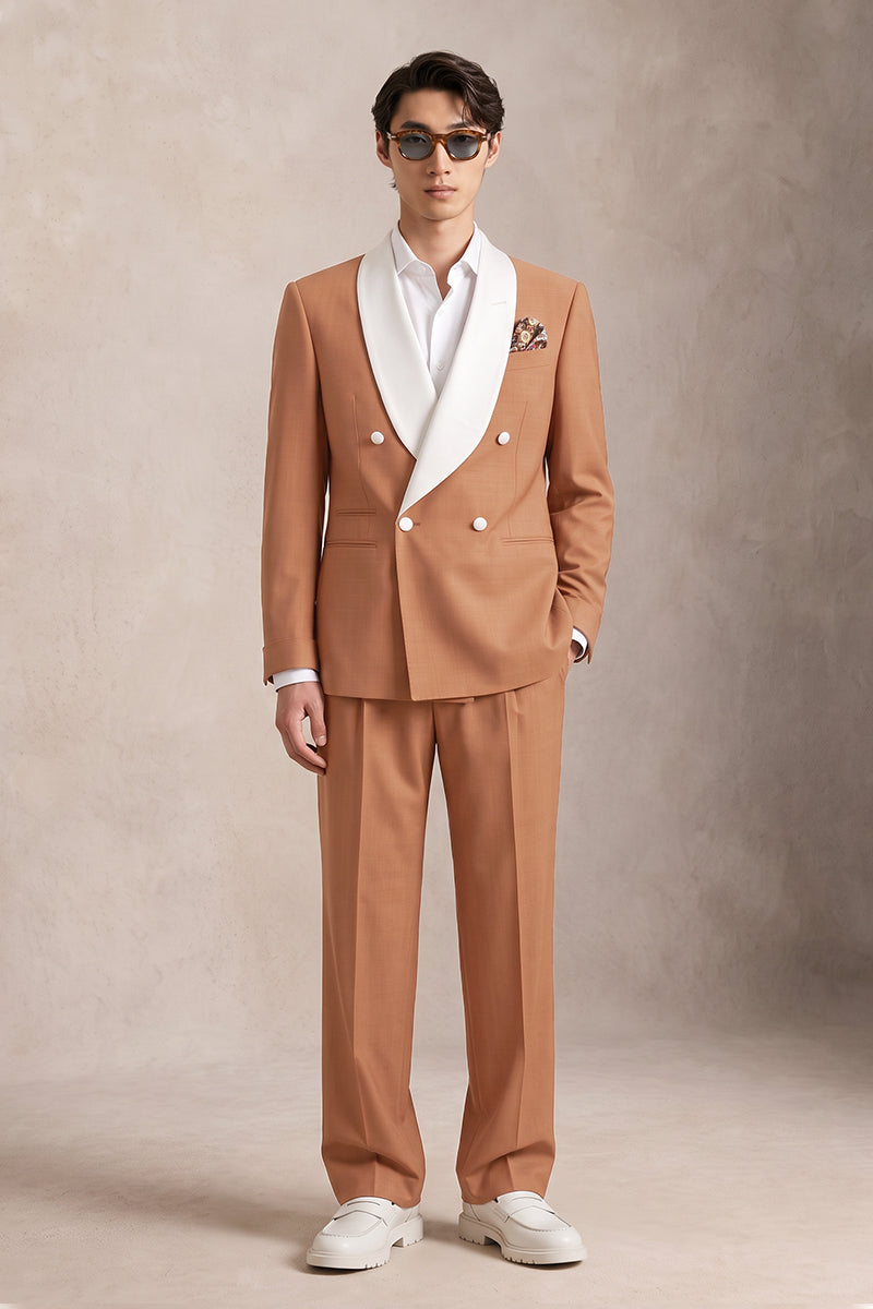 Orange 70% Merino Wool Suits