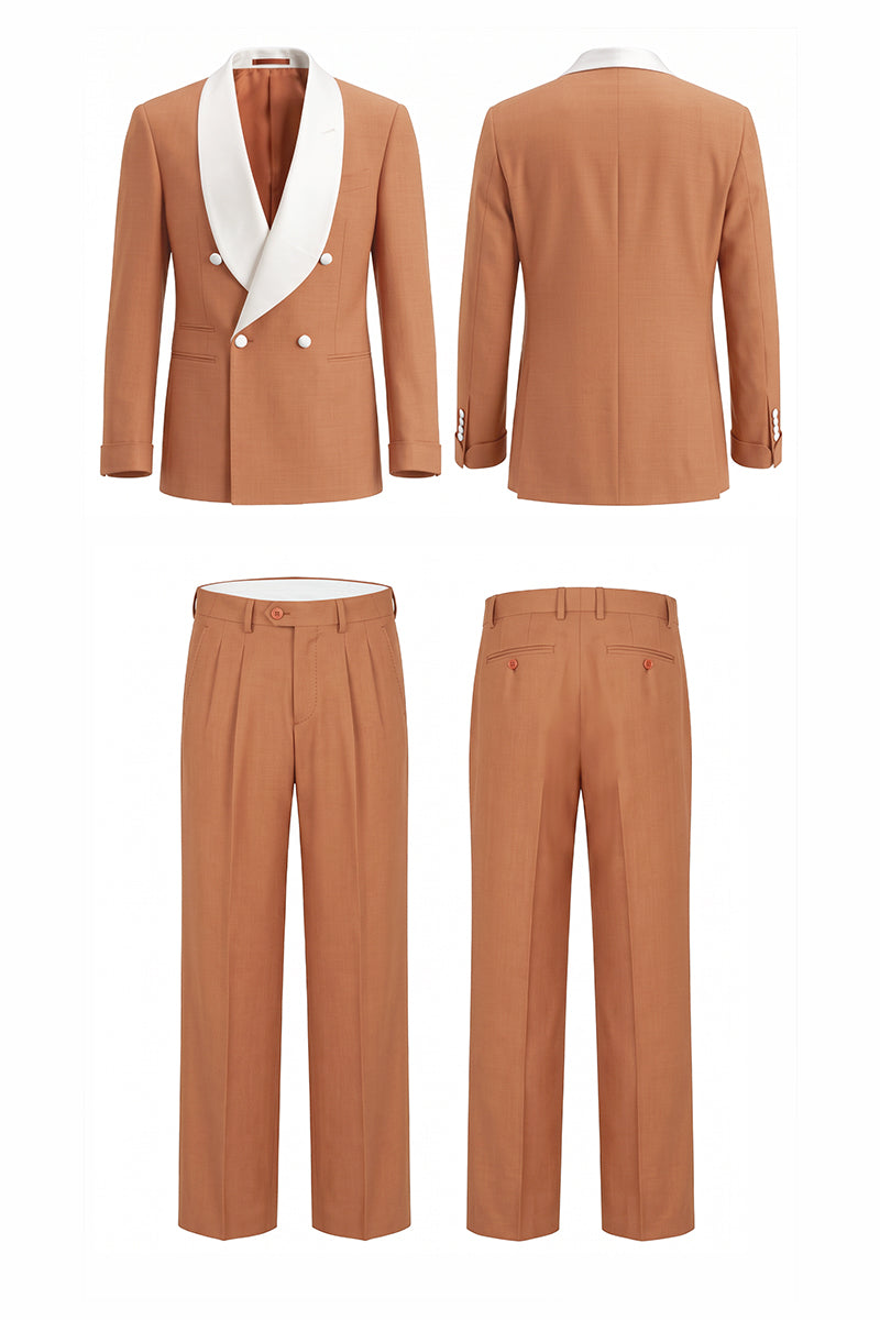 Orange 70% Merino Wool Suits