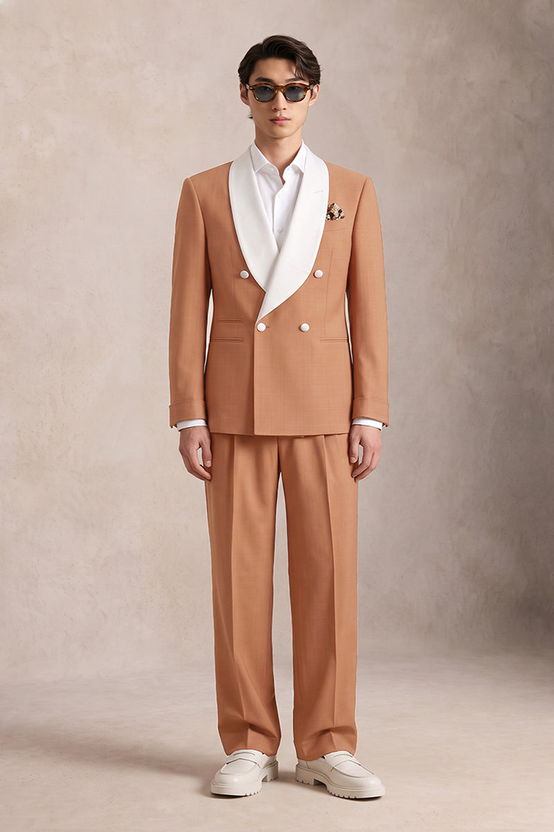 Orange 70% Merino Wool Suits