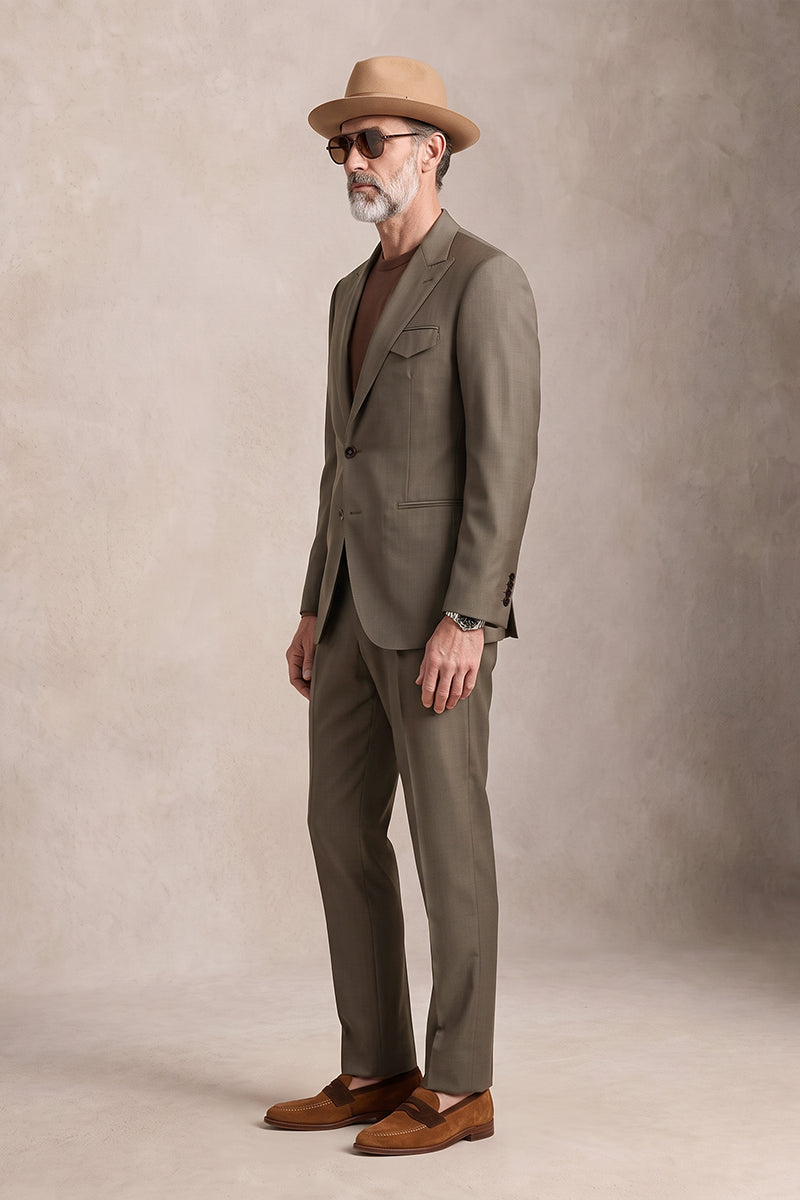 Brown 100% Merino Wool Suits