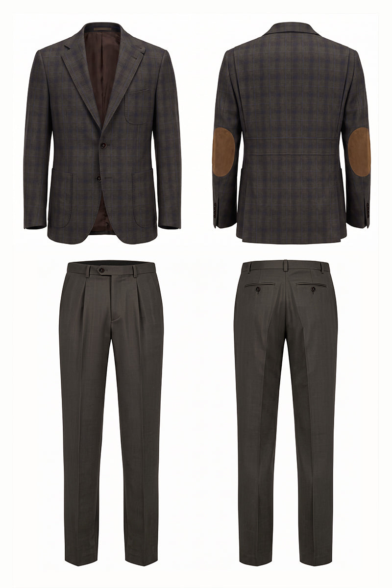 Dark Brown 50% Merino Wool Suits