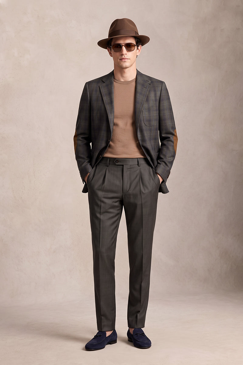 Dark Brown 50% Merino Wool Suits