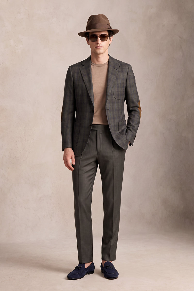 Dark Brown 50% Merino Wool Suits