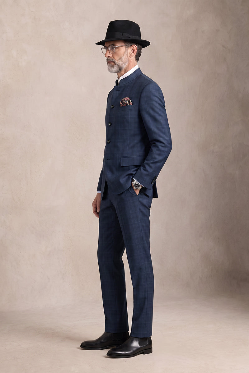 Navy Blue 50% Merino Wool Suits