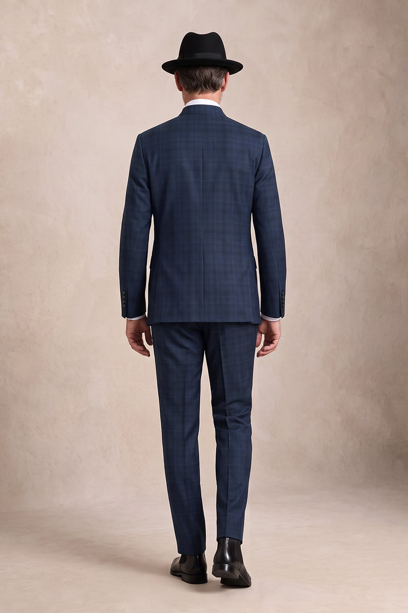 Navy Blue 50% Merino Wool Suits