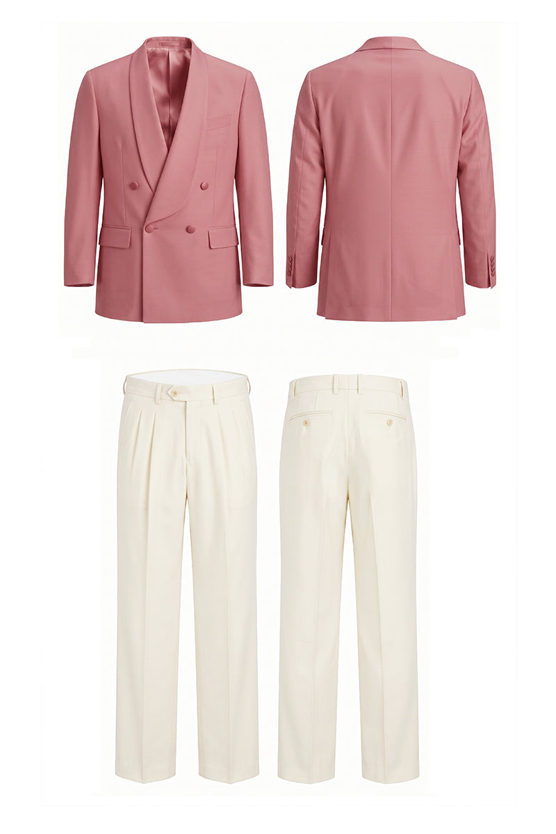 Pink 100% Merino Wool Suits