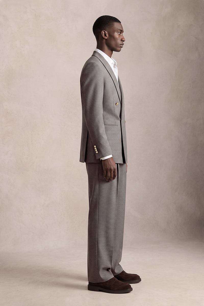 Gray Brown 100% Merino Wool Suits