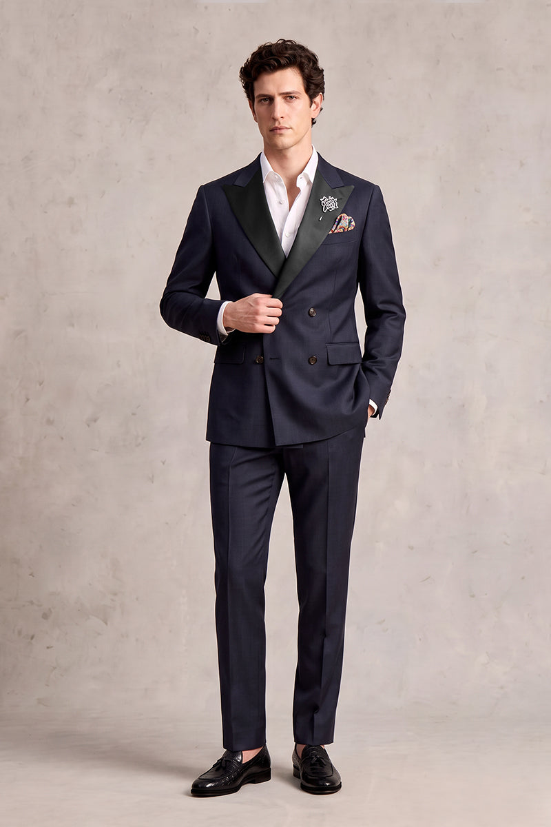 Navy Blue 55% Merino Wool Suits