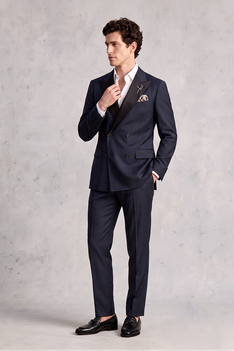 Navy Blue 55% Merino Wool Suits