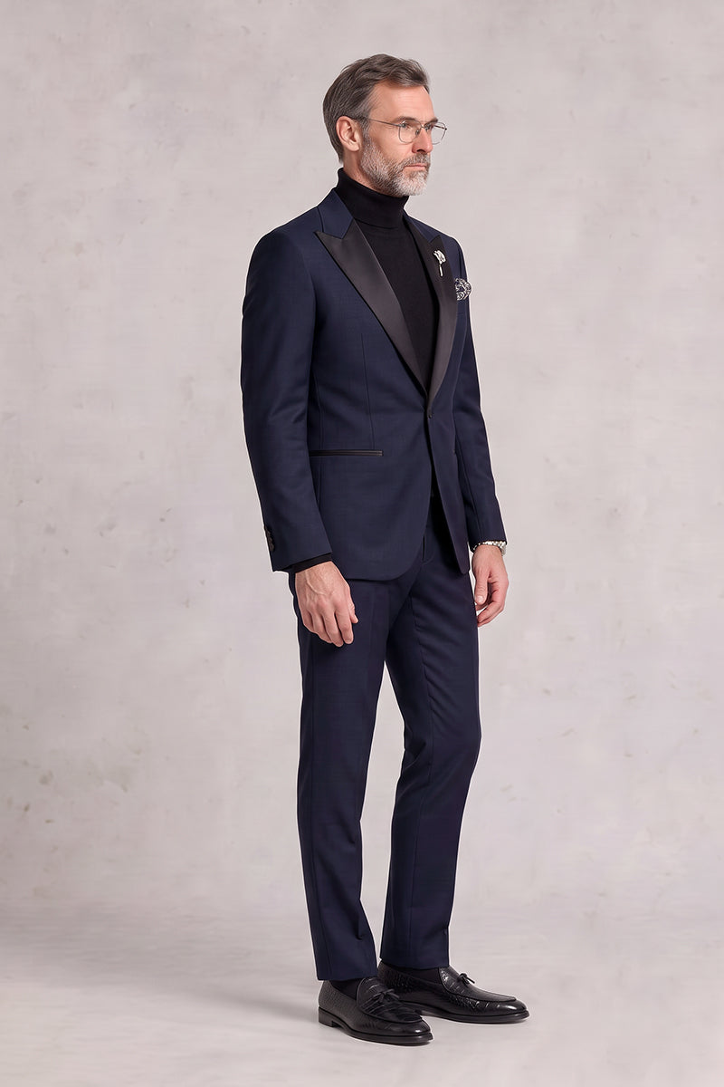 Navy Blue 55% Merino Wool Suits
