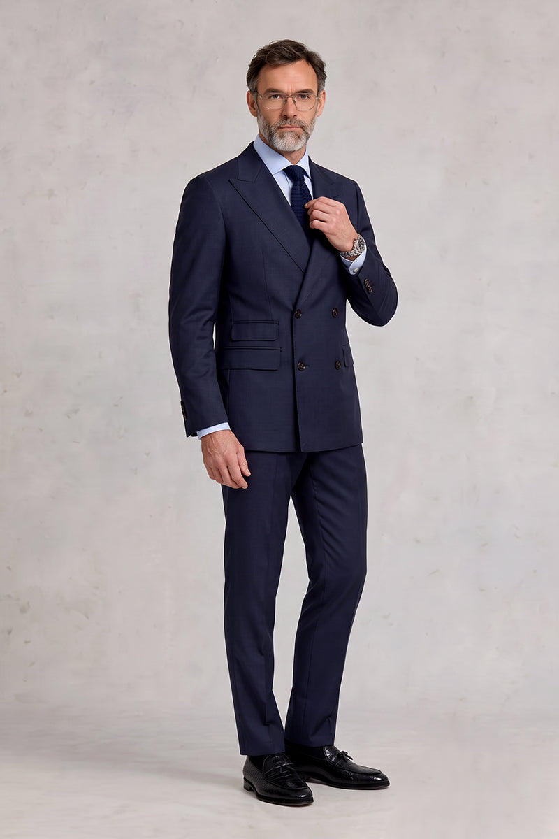 Navy Blue 55% Merino Wool Suits