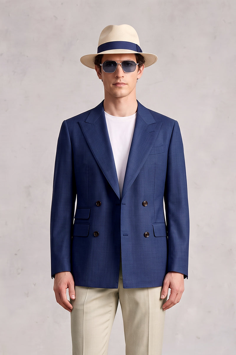 Dark Blue 30% Merino Wool Blazers