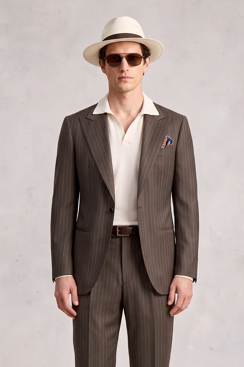 Brown 50% Merino Wool Suits