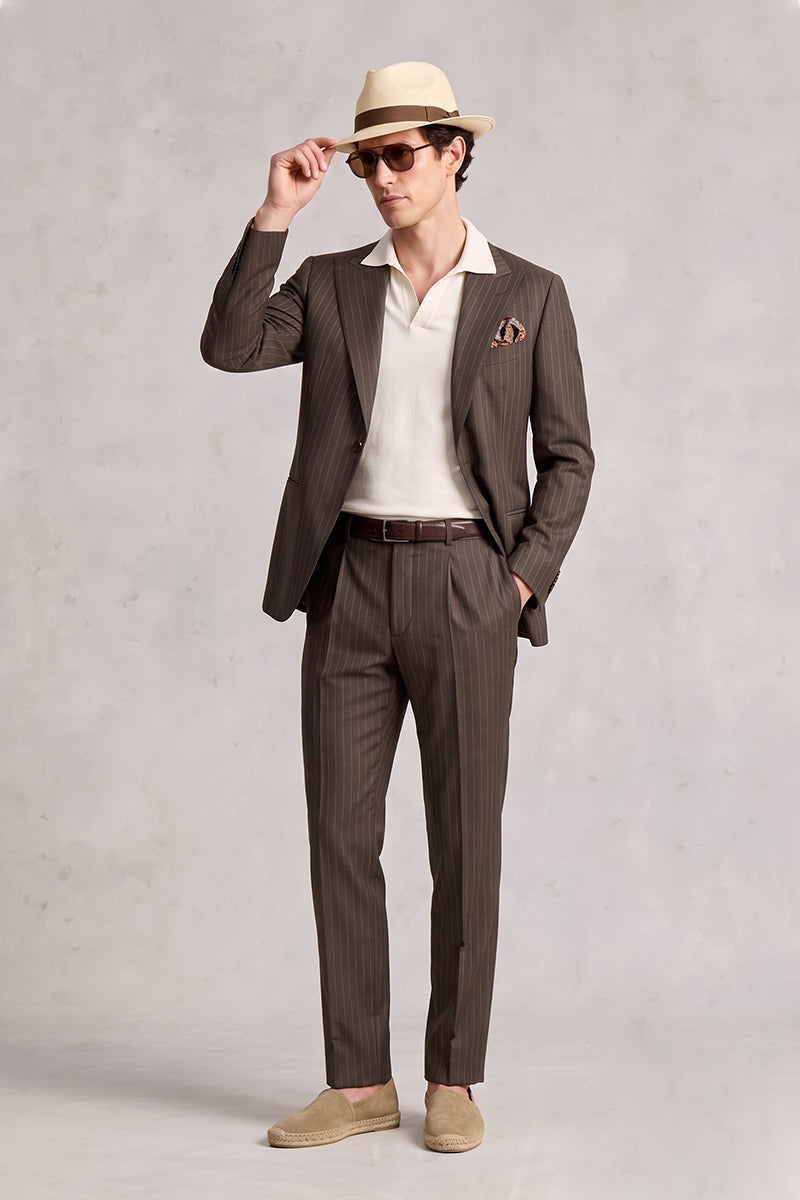 Brown 50% Merino Wool Suits