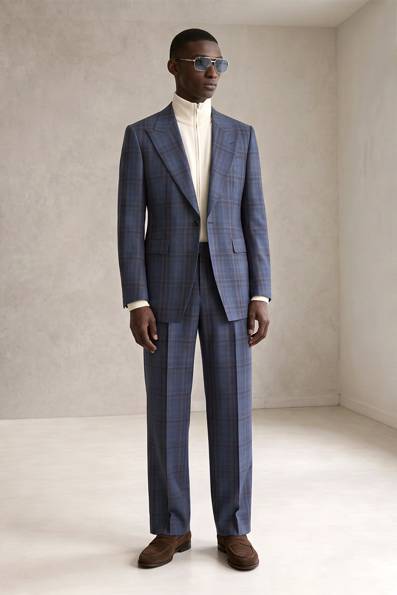 Blue 50% Merino Wool Suits
