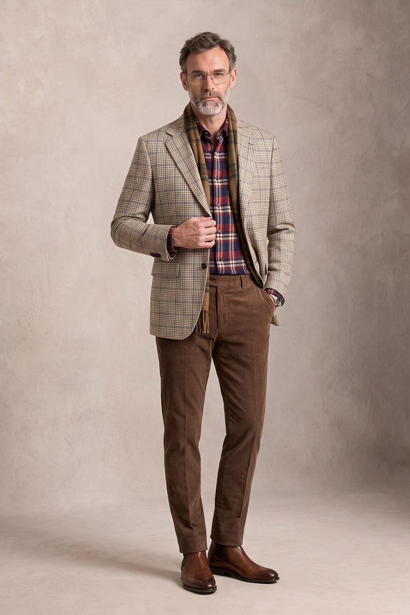 Beige 60% Merino Wool Blazers
