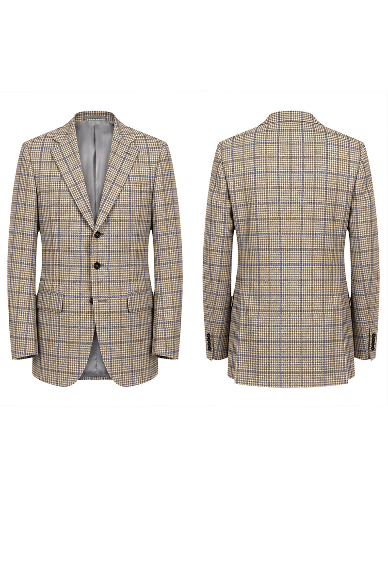 Beige 60% Merino Wool Blazers