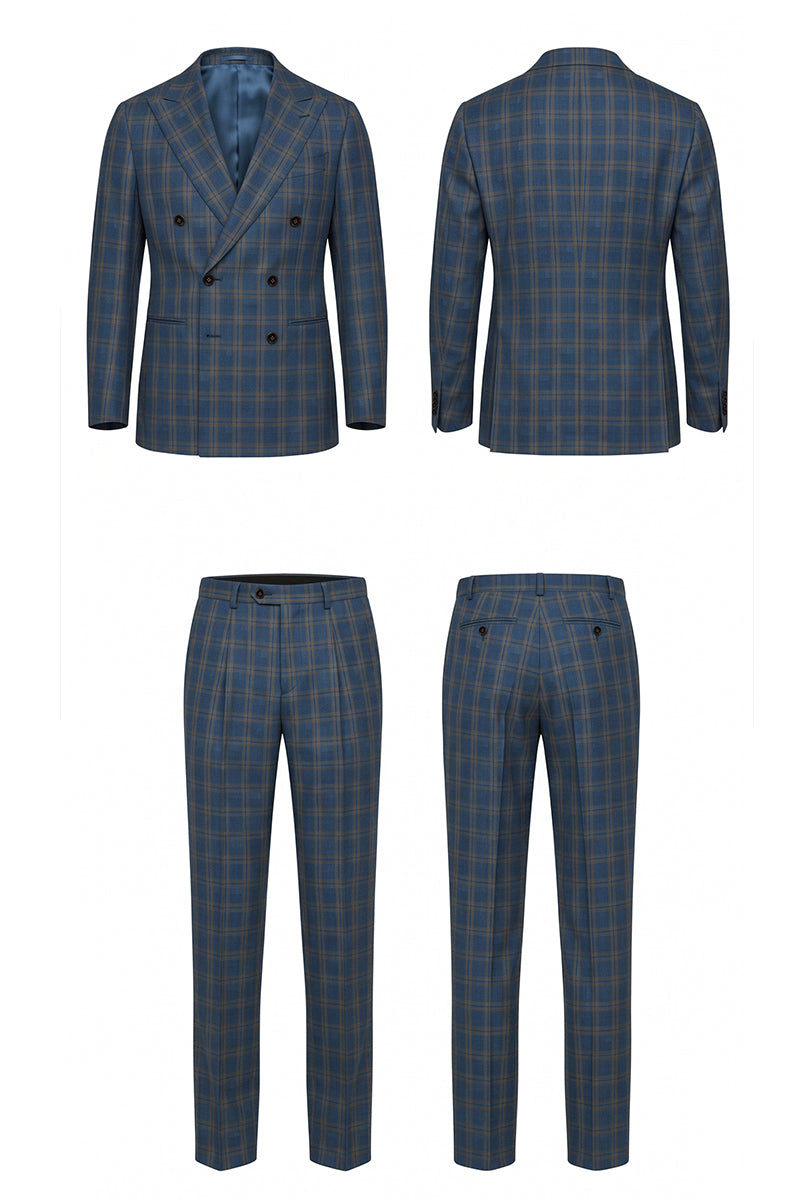 Blue 50% Merino Wool Suits