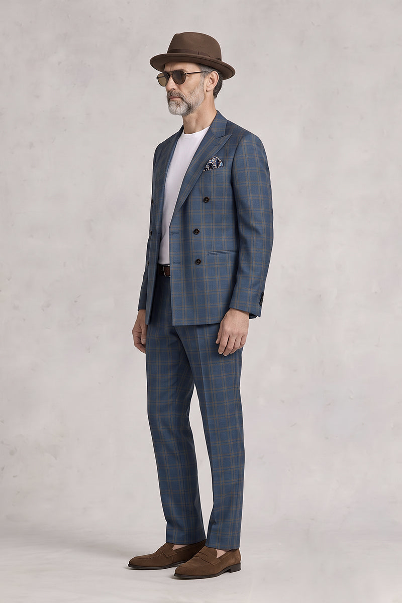 Blue 50% Merino Wool Suits