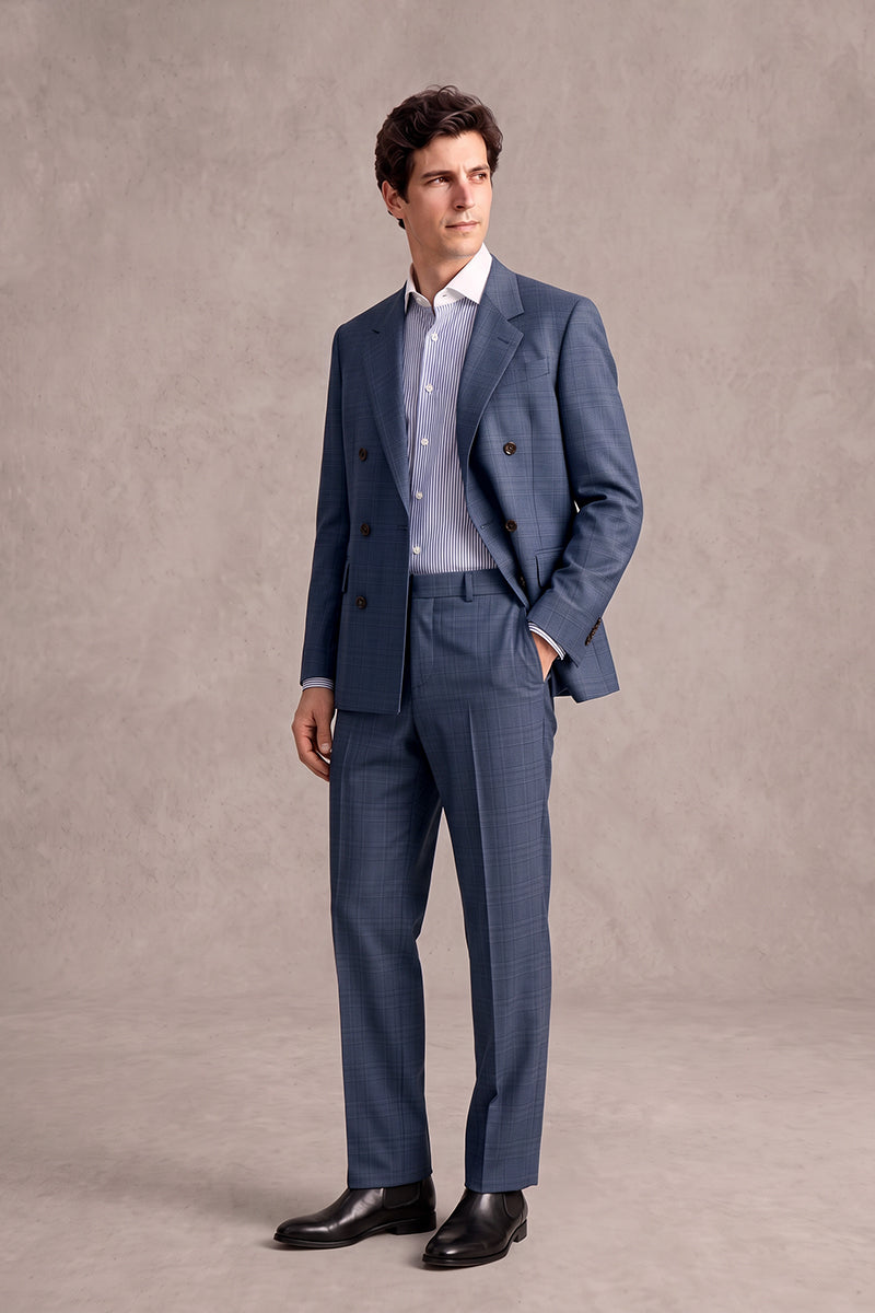 Blue 50% Merino Wool Suits