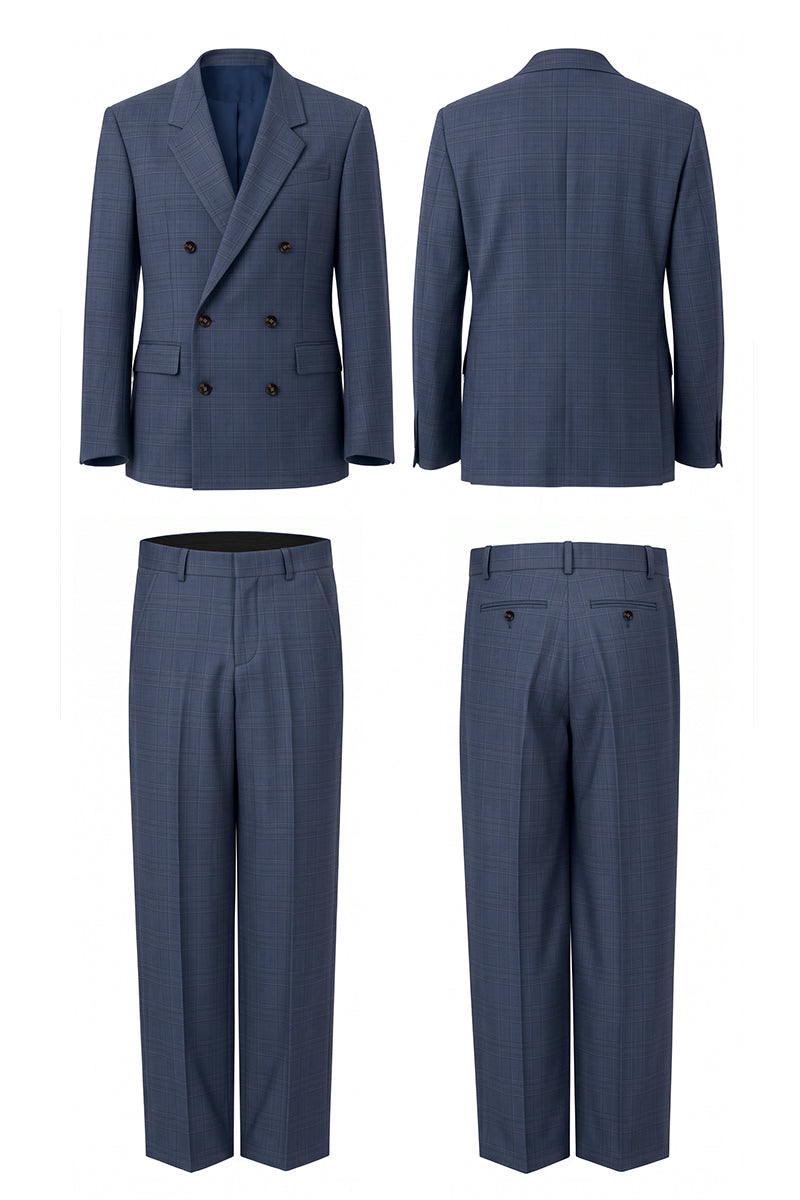 Blue 50% Merino Wool Suits