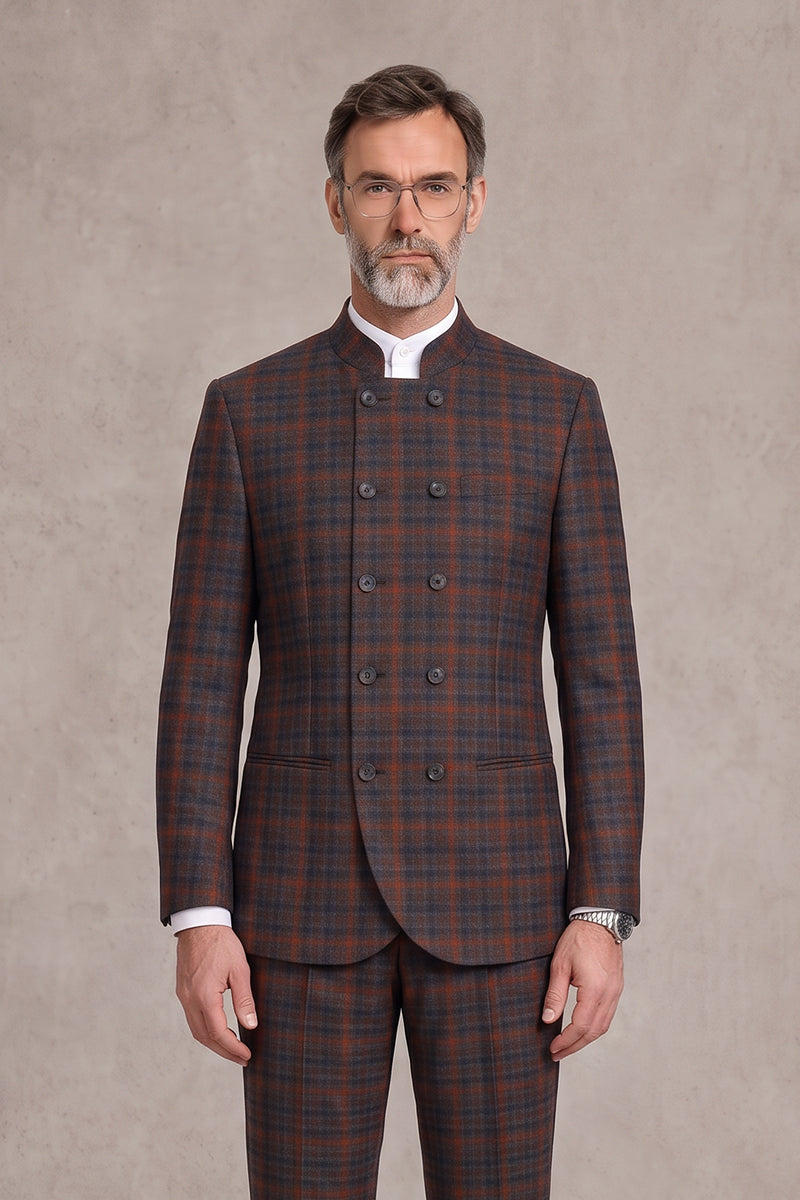Red Blue 60% Merino Wool Suits