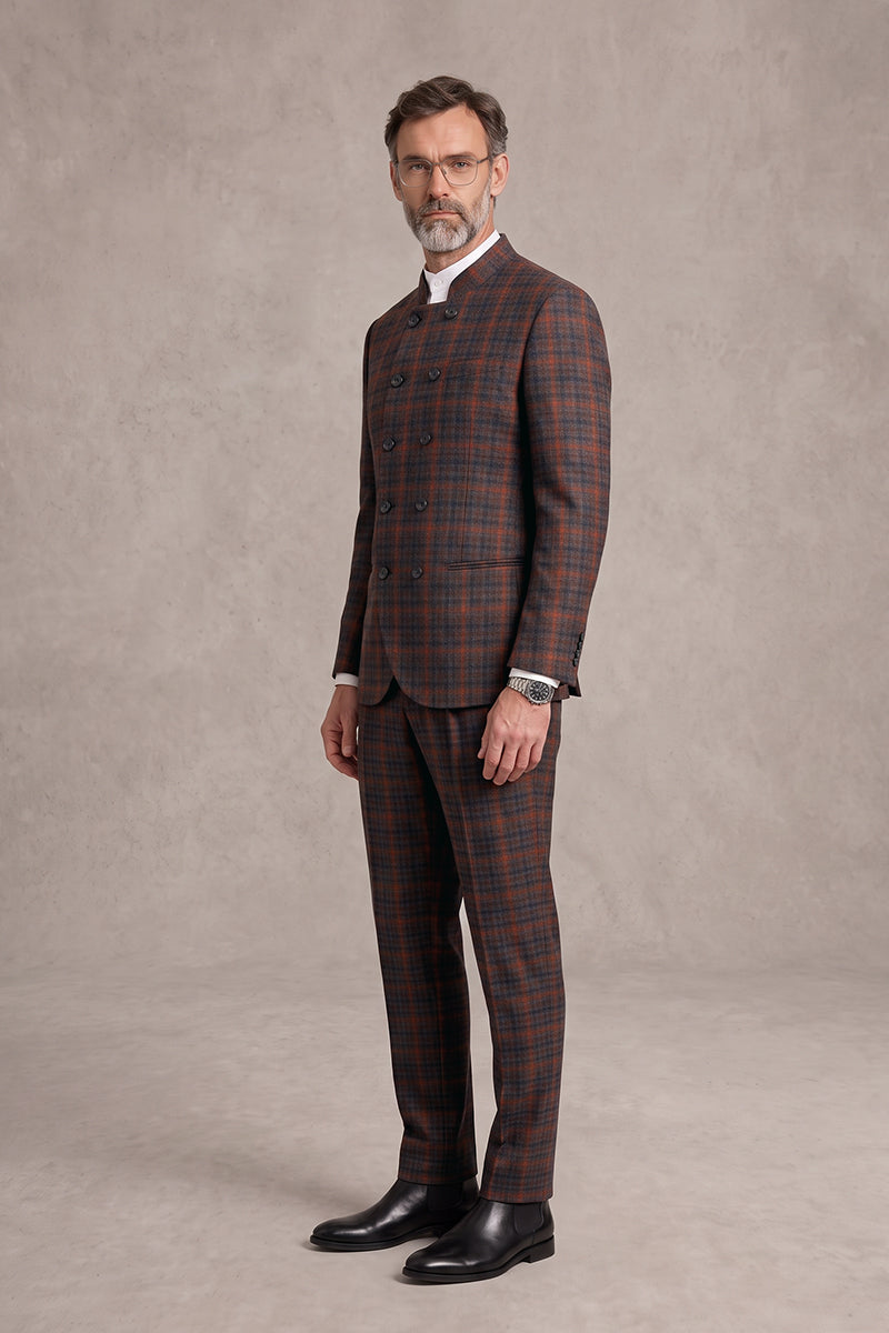Red Blue 60% Merino Wool Suits