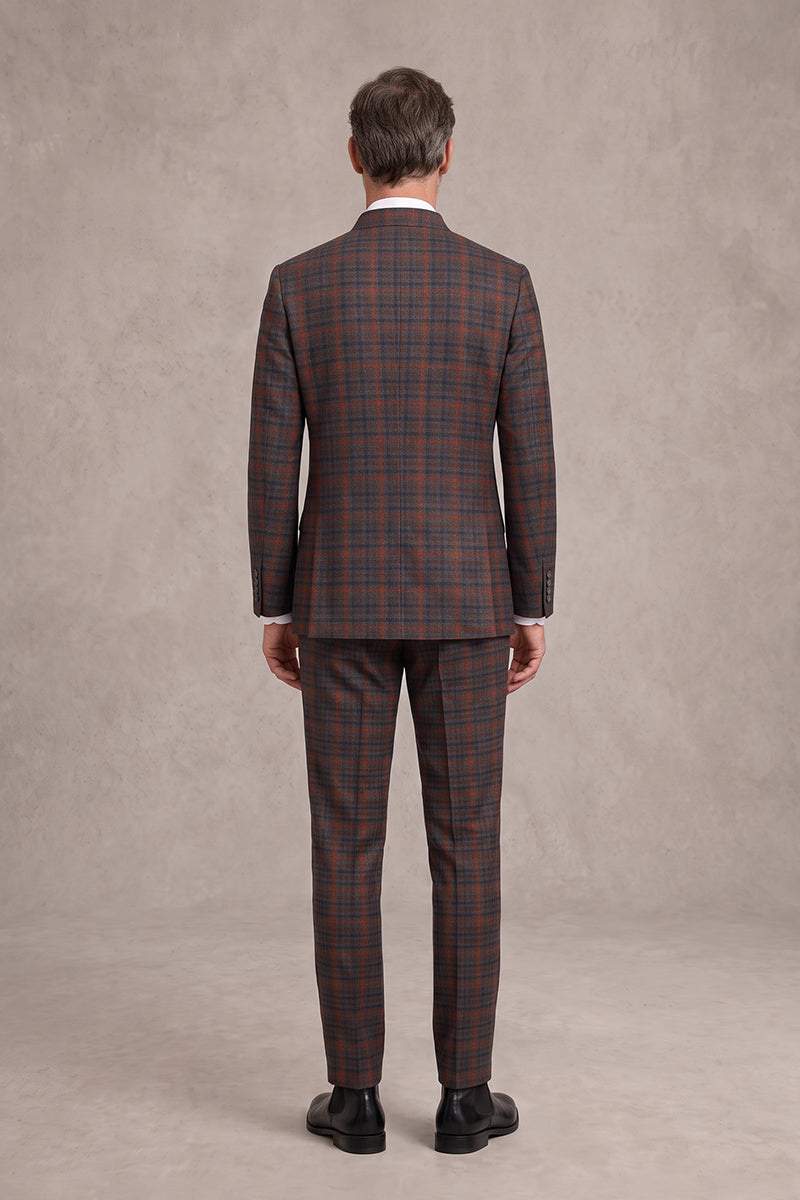 Red Blue 60% Merino Wool Suits