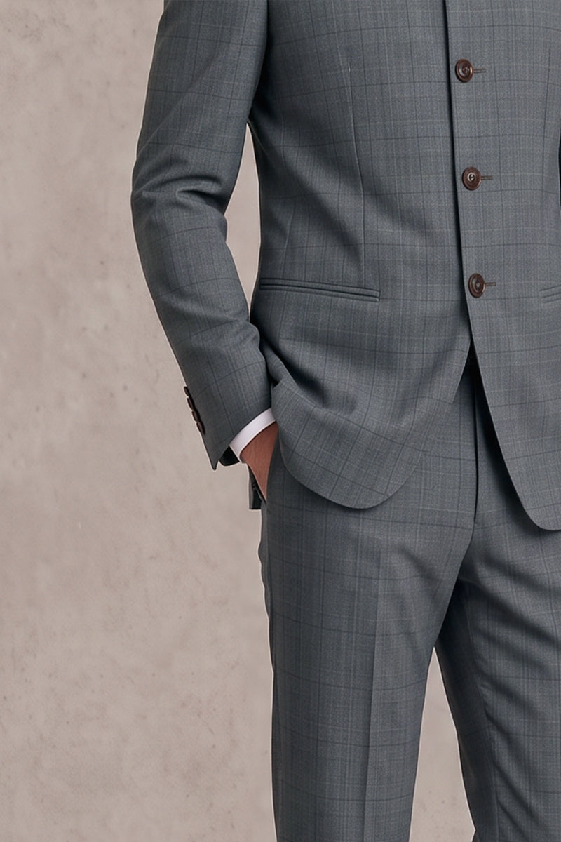 Gray 50% Merino Wool Suits